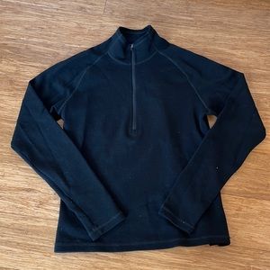 Ibex brand 1/4 zip shirt. Merino wool. Black